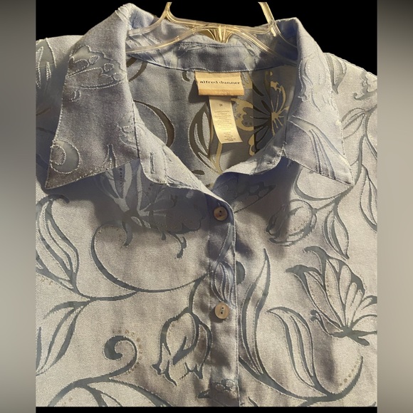 Alfred Dunner Womens plus size 3x sheer button down Floral Mock-Layer Top - Picture 6 of 9